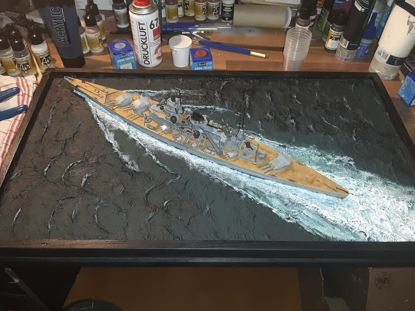 Draufsicht von Backbord
