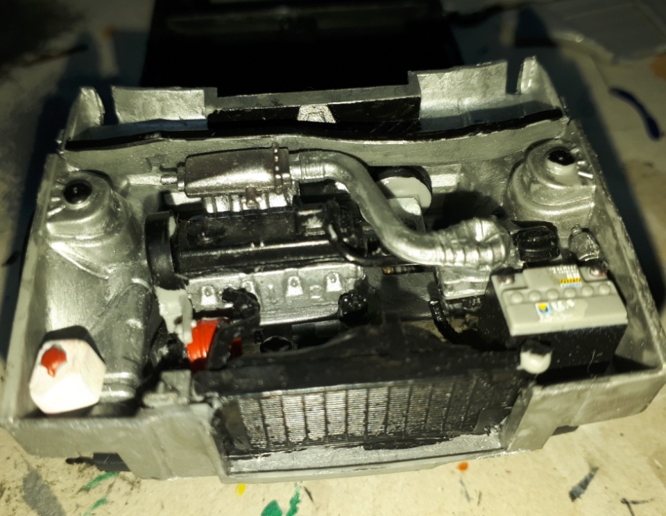 Motorraum vorher
