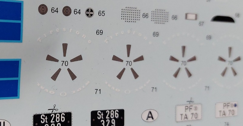 Reifen Decal aus dem Bausatz