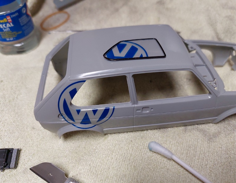 Probe auf Testkarosserie